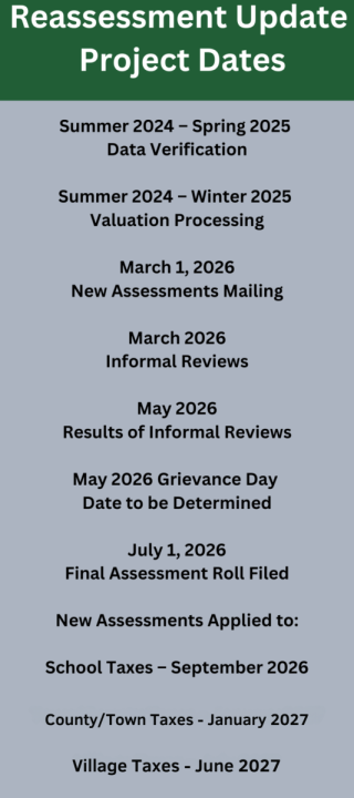 Reassessment Project Update Dates